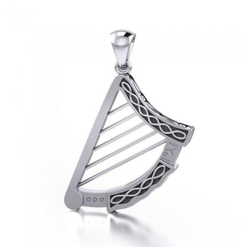 Celtic Knotwork Harp Pendant TPD3540 - Jewelry